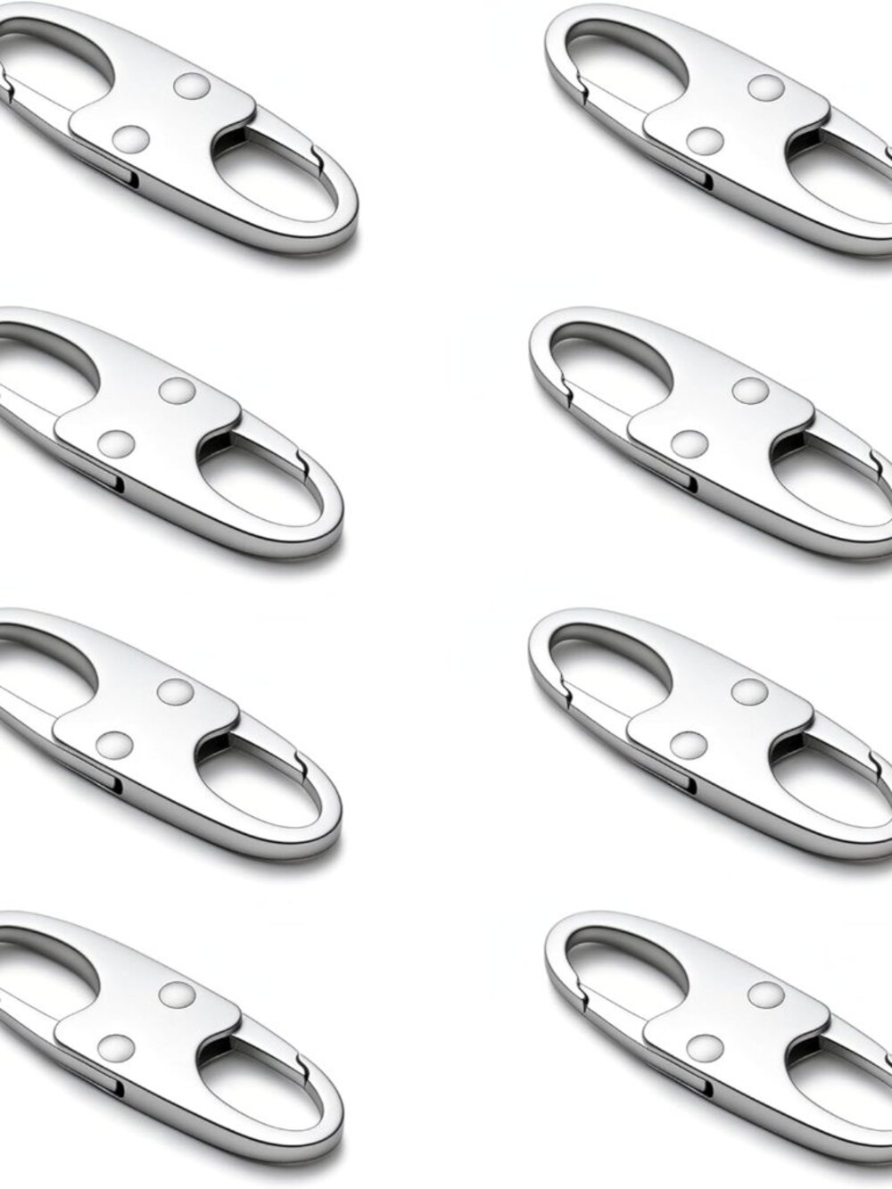 Anti Theft Zipper Clip, Zipper Locks, Travel Essentials,8Pcs Silver